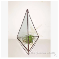 Boîte à fleurs de style terrarium pour plantes en verre carré